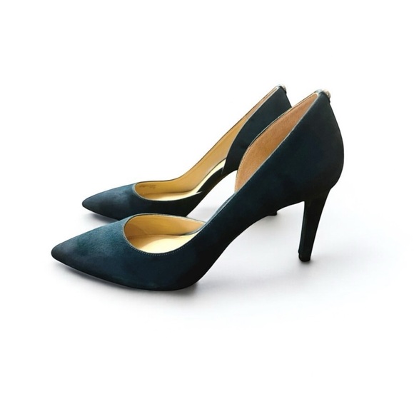 MICHAEL Micheal Kors Shoes - MICHAEL Michael Kors DOROTHY FLEX D'ORSAY Pumps LUXE TEAL Suede 9M 9
